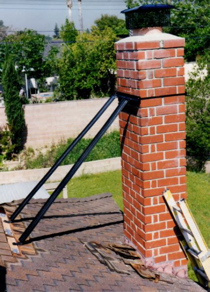 metal chiney offset brackets|metal chimney bracing.